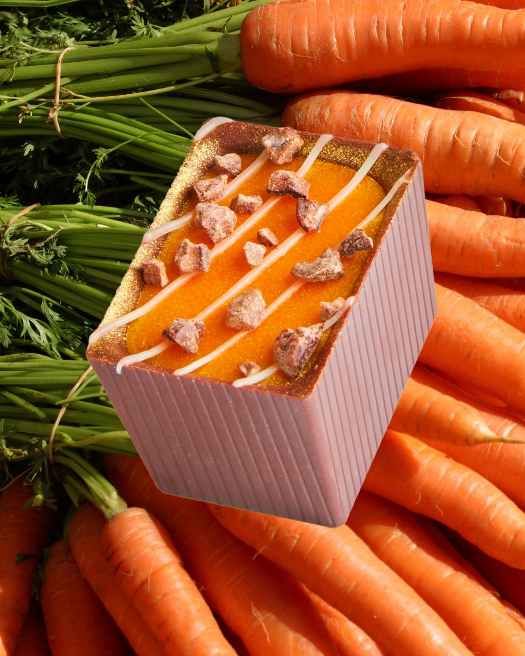 1 Carrot Gem Bon with carrot graphic background