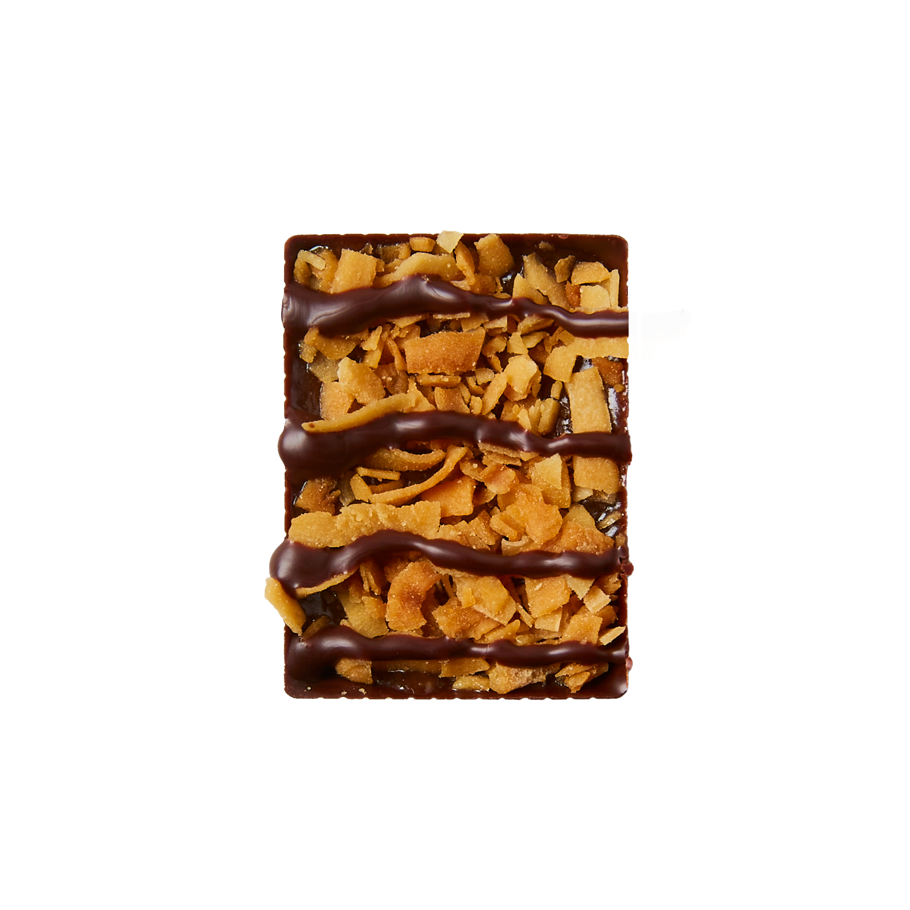 The Rustler Ranger cookie caramel ganache with coconut and oats bon bon