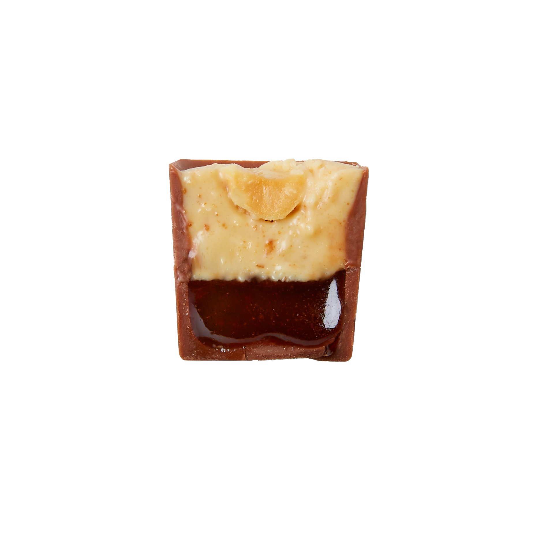 PB &amp; Jam bon bon cut in half