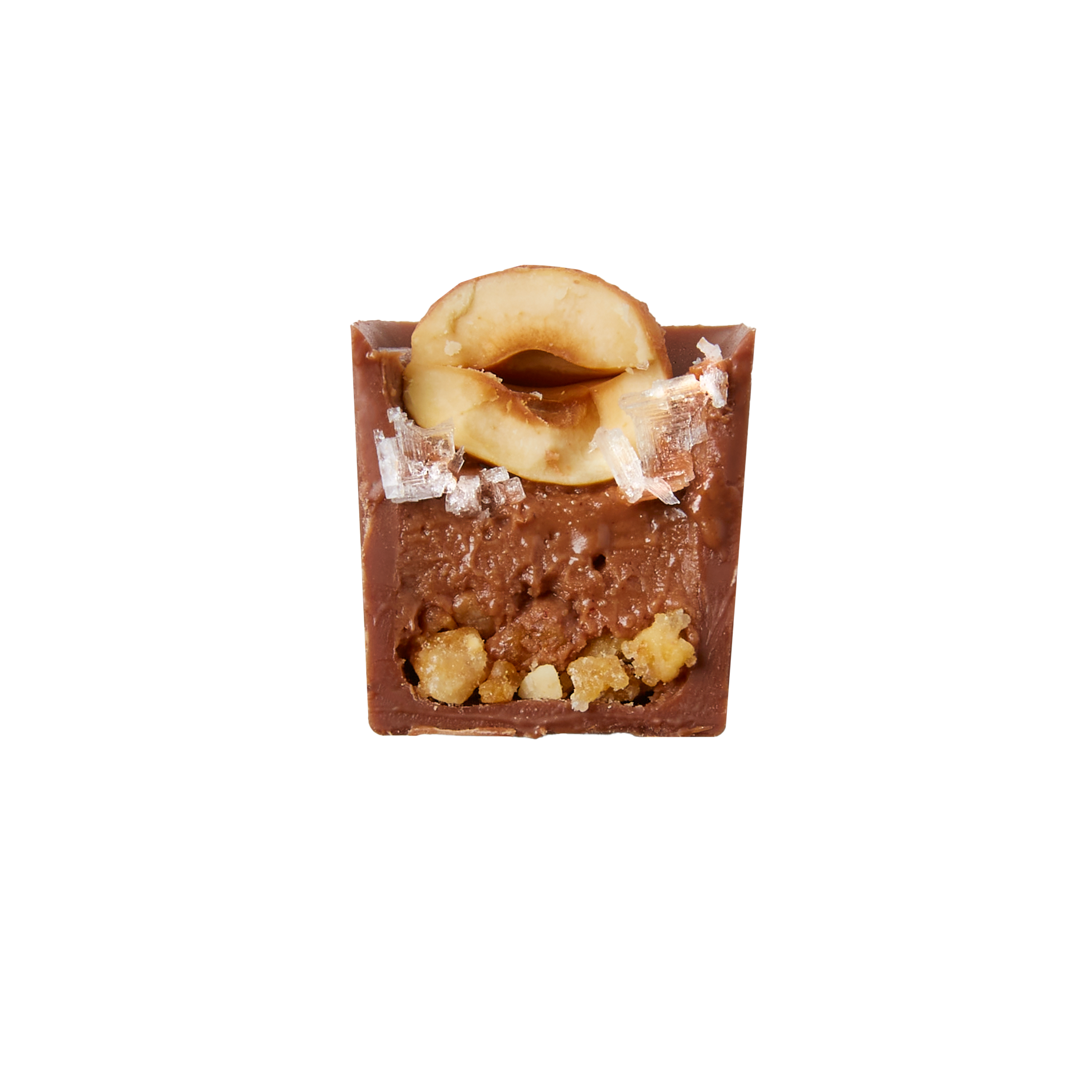 Hazel What? bon bon cut in half