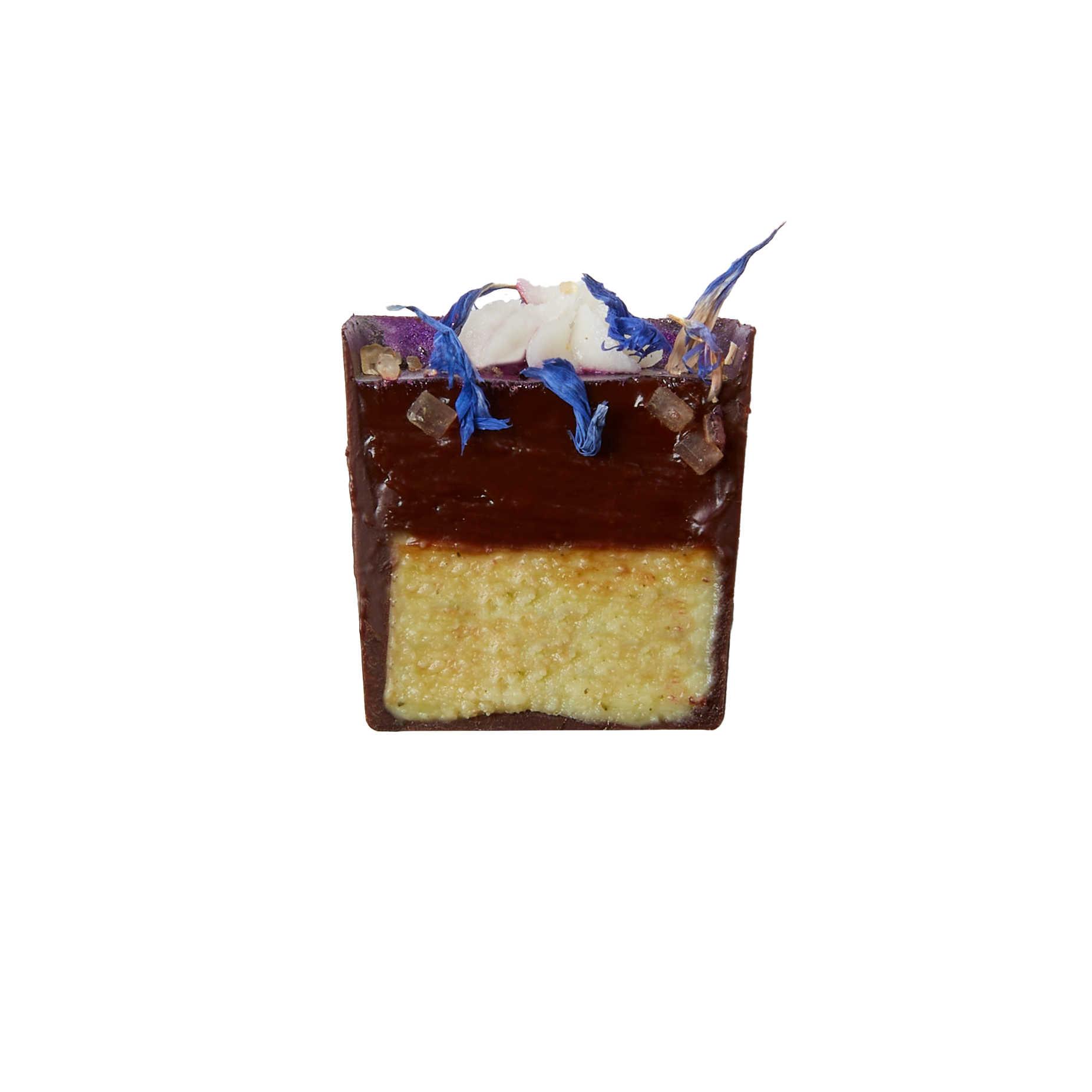 High tea bon bon cut in half