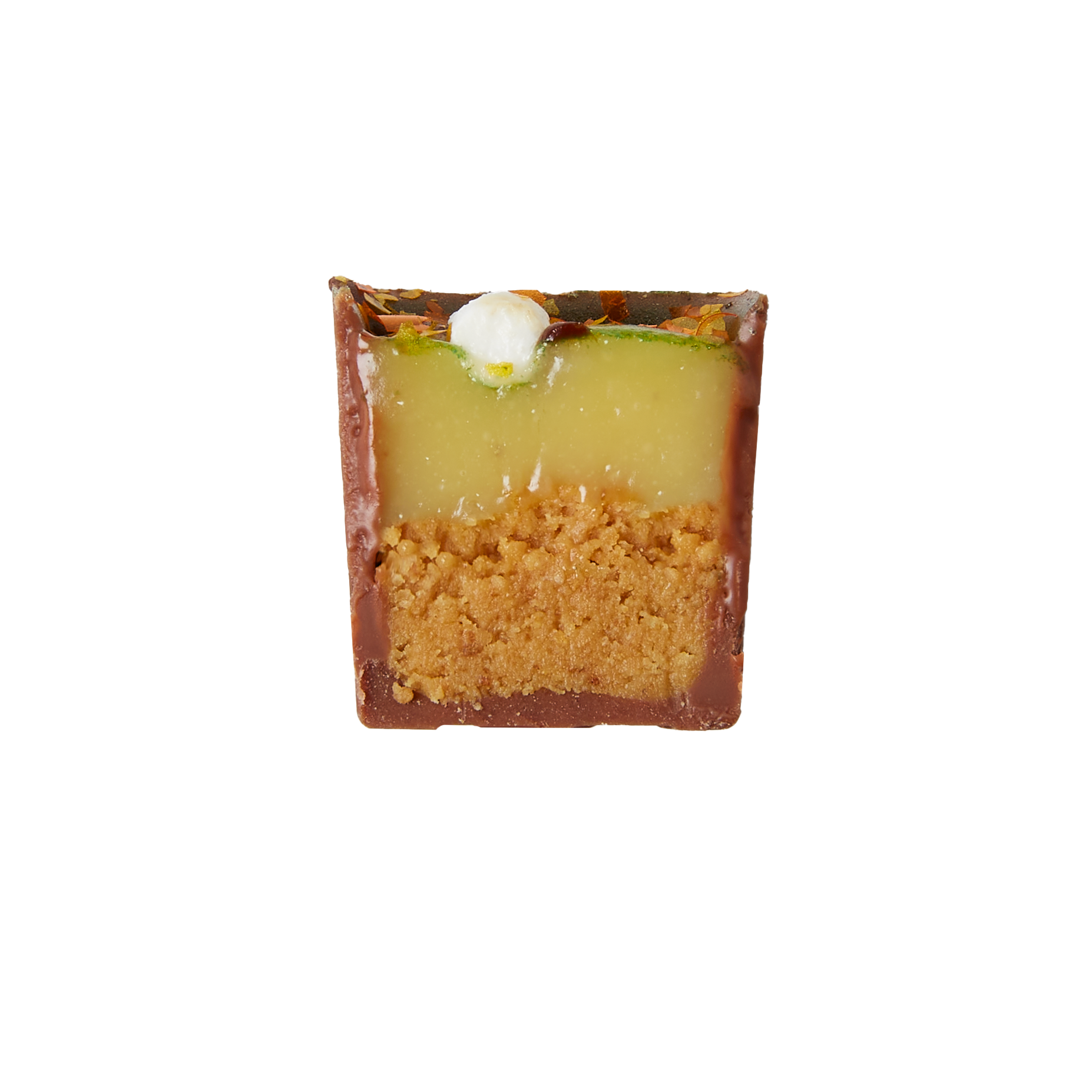 S'mores bon bon cut in half