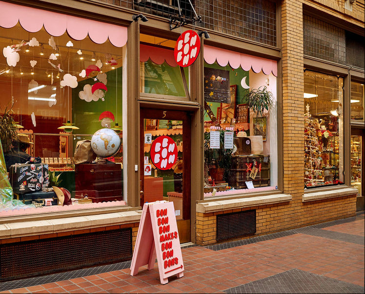 Bon Bon Bon Ann Arbor Nickels Arcade Store Front – Side Angle View