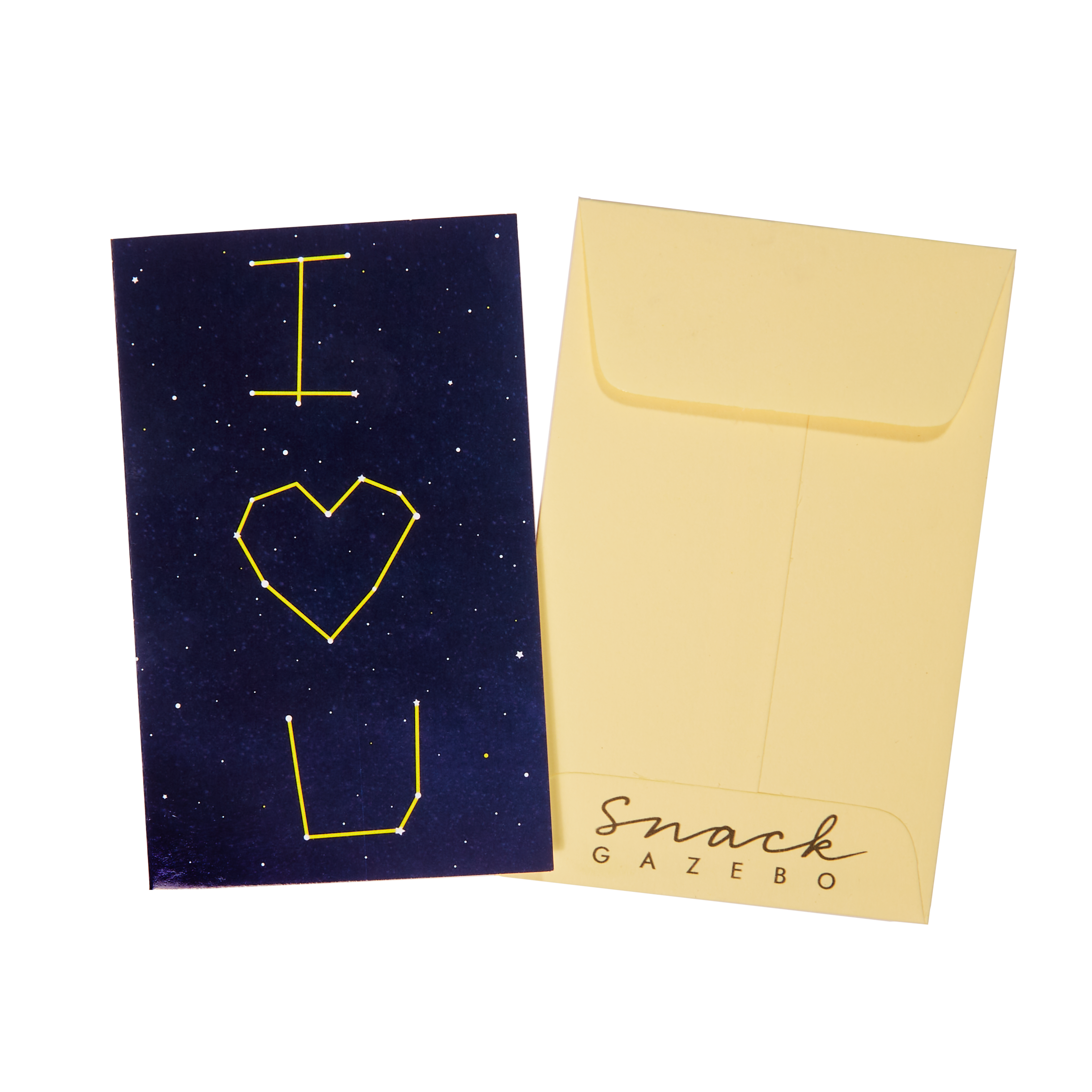 I love you stars Snack Gazebo Card + Envelope