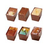 6 pieces of Milk Chocolate Bon Bon Bons displayed at an angle