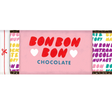Bon Bon Bon chocolate factory text gift wrapper