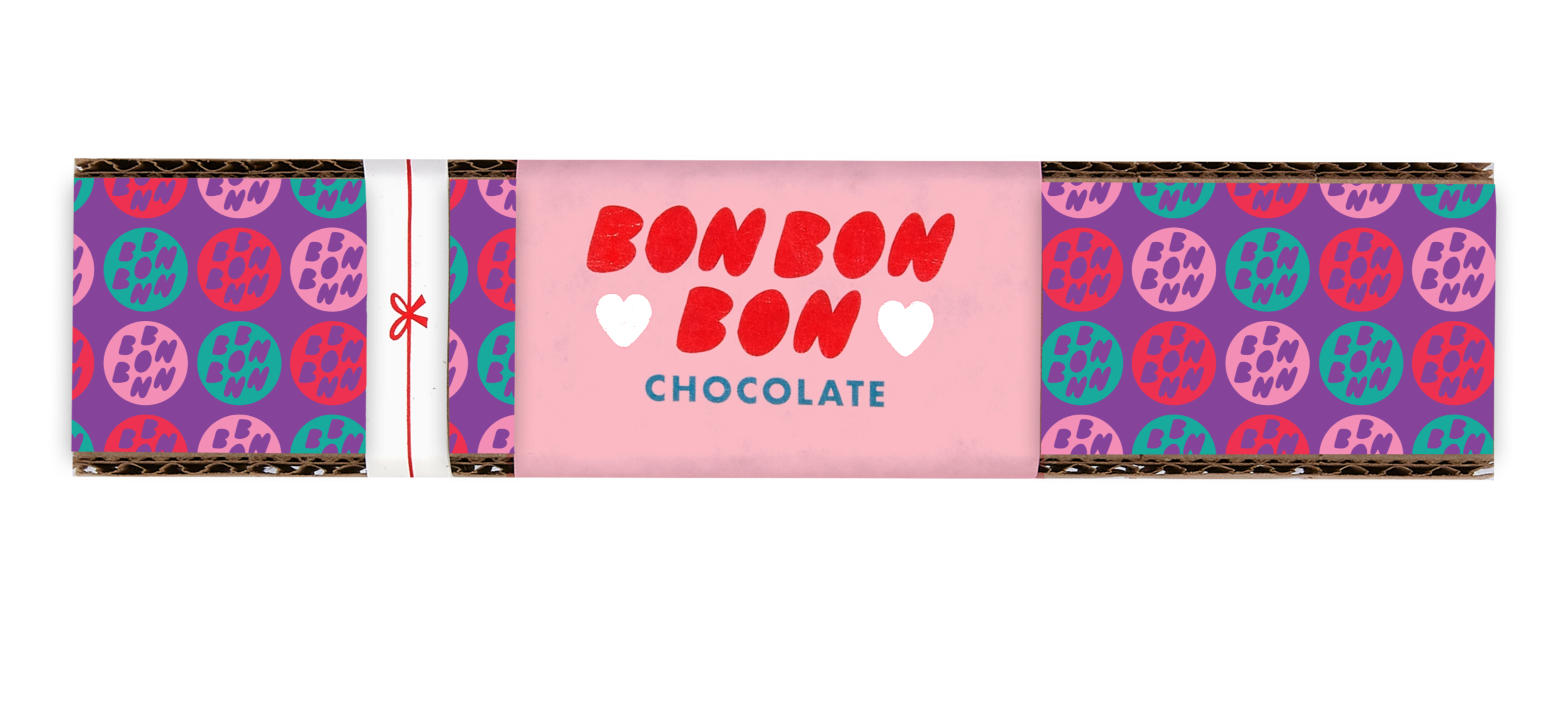 Bon Bon Bon Purple circles gift wrapper